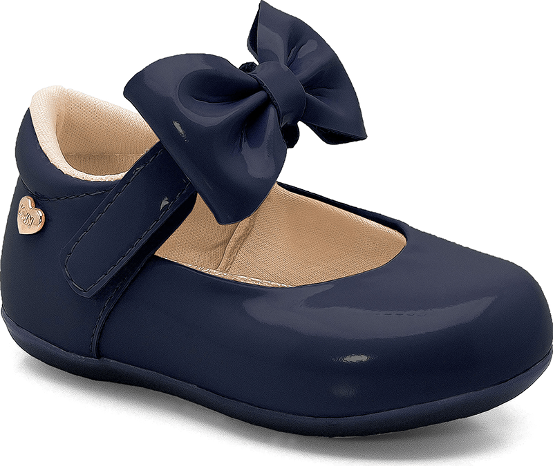 Ballerina Niña Velcro Lazo Azul Baby-0
