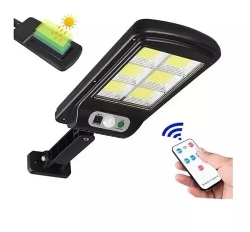 Luminaria Led Solar Chip 48 Cob + Control Y Luz Fija 50w-4
