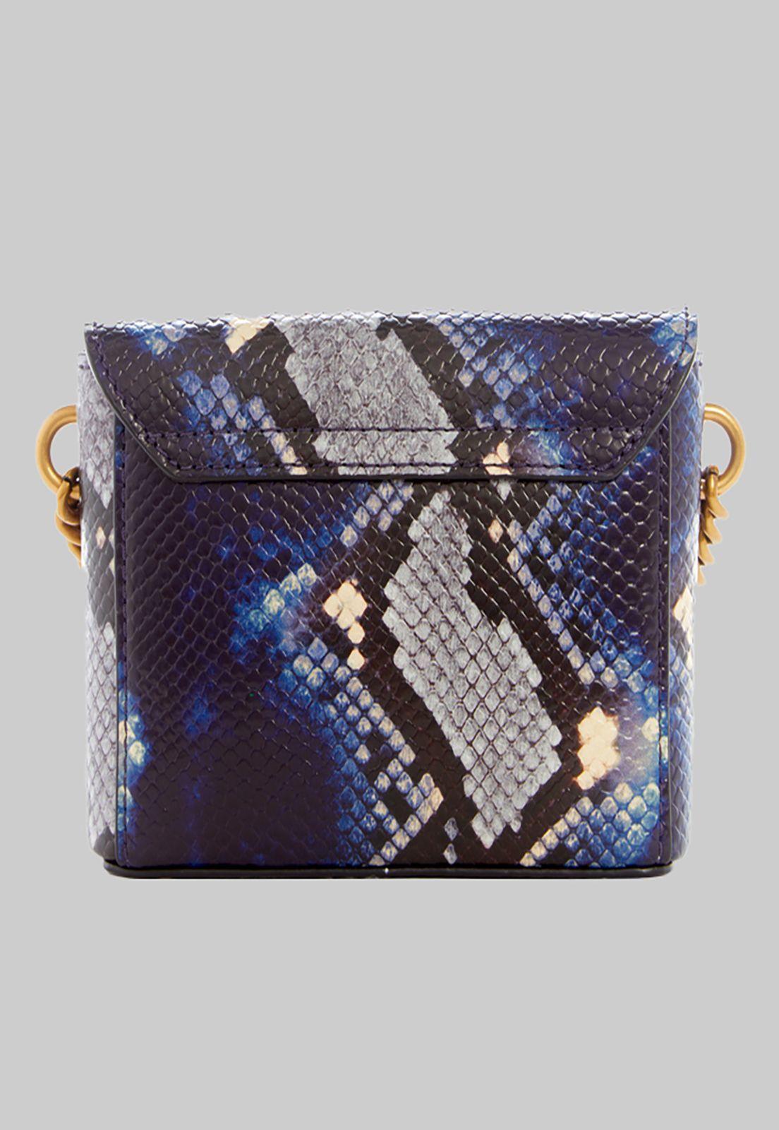 Mini Cartera Guess Shenny Micro Mini Flap Blu Azul-2