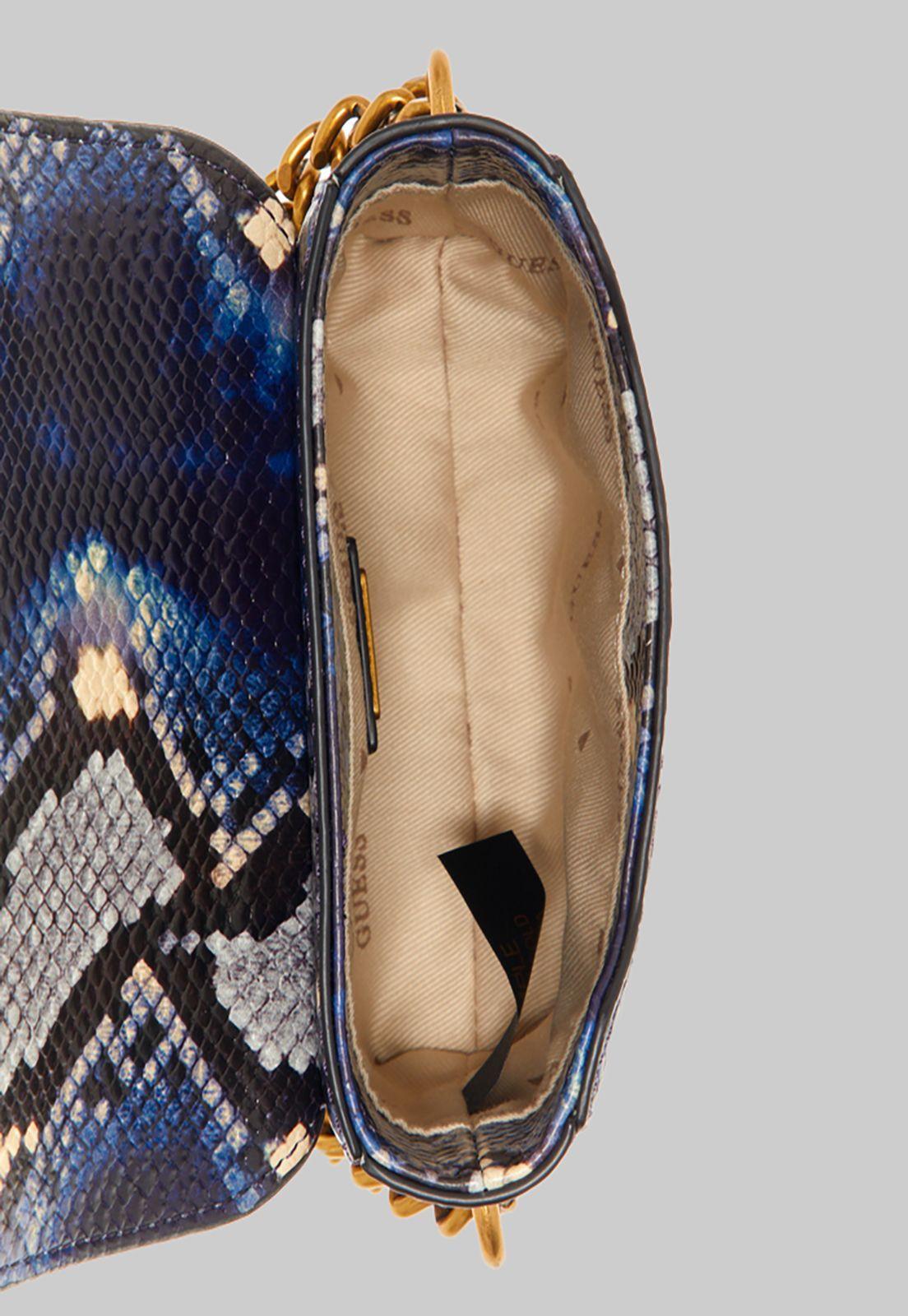 Mini Cartera Guess Shenny Micro Mini Flap Blu Azul-3