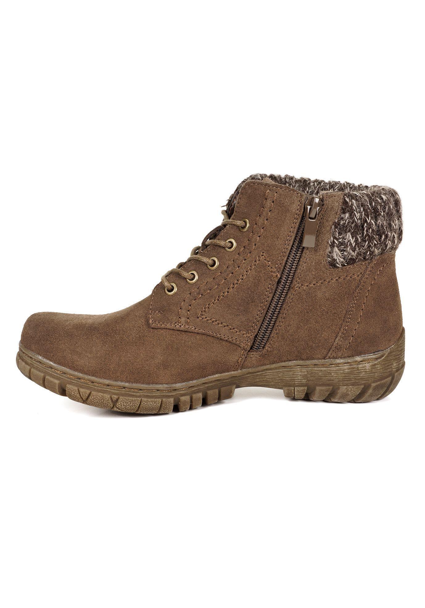Botin  Cuero Dalia Café-4