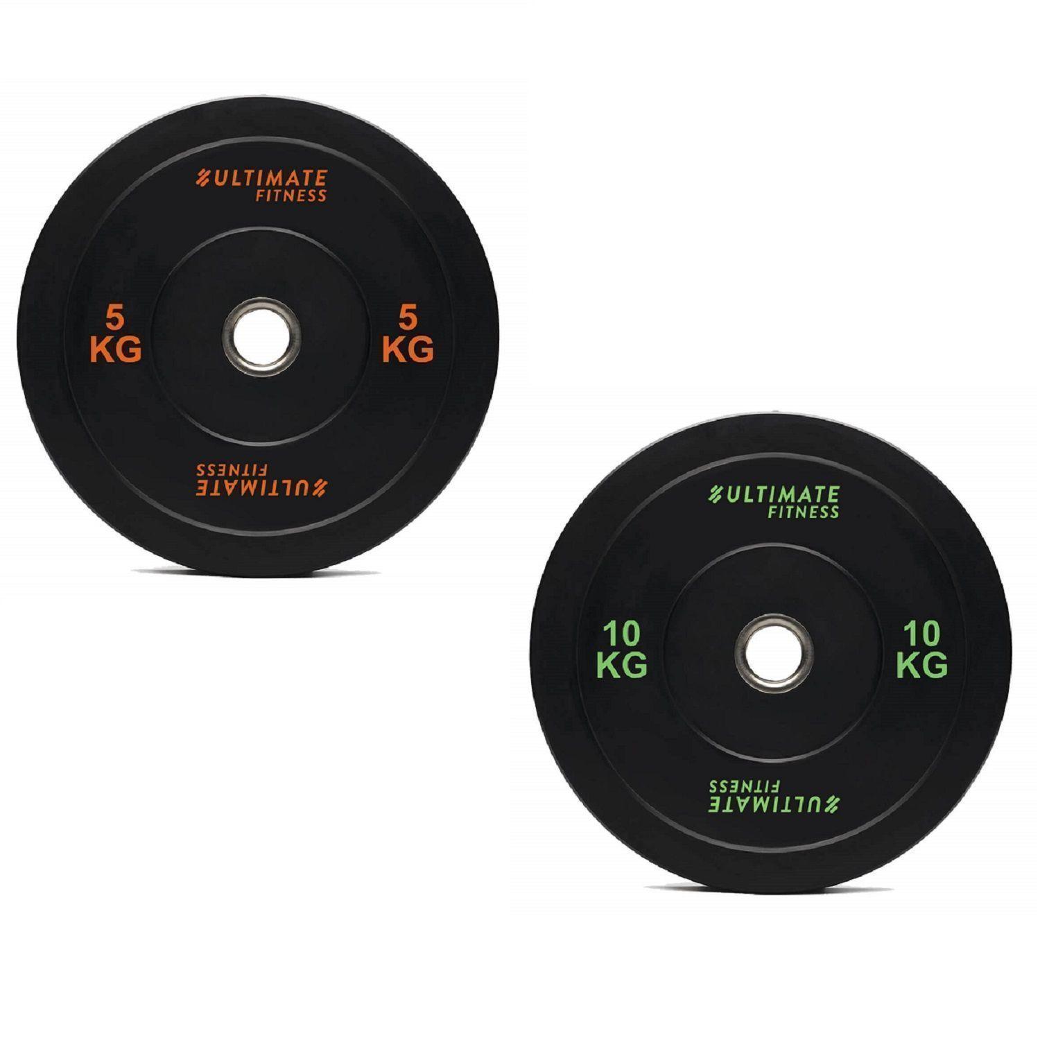 100KG Discos Olímpicos Bumper+ Barra Olímpica HTE-20