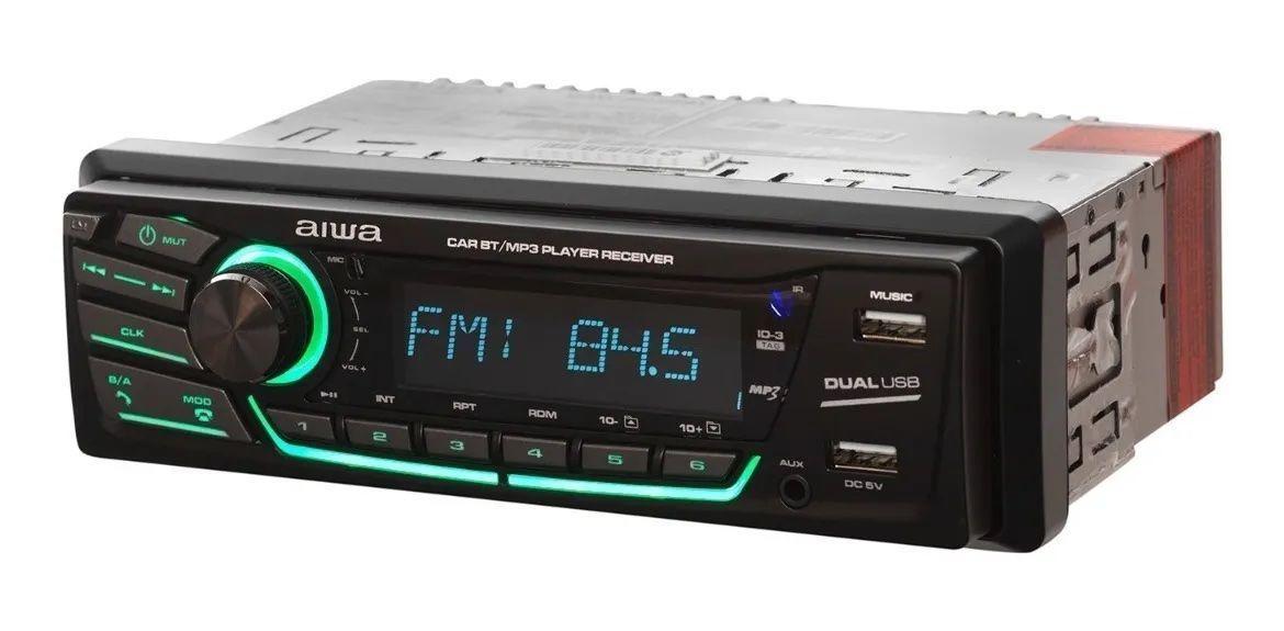 Combo Radio Bluetooth 1 Din + Parlante Auto Aiwa Caw-2016b-4