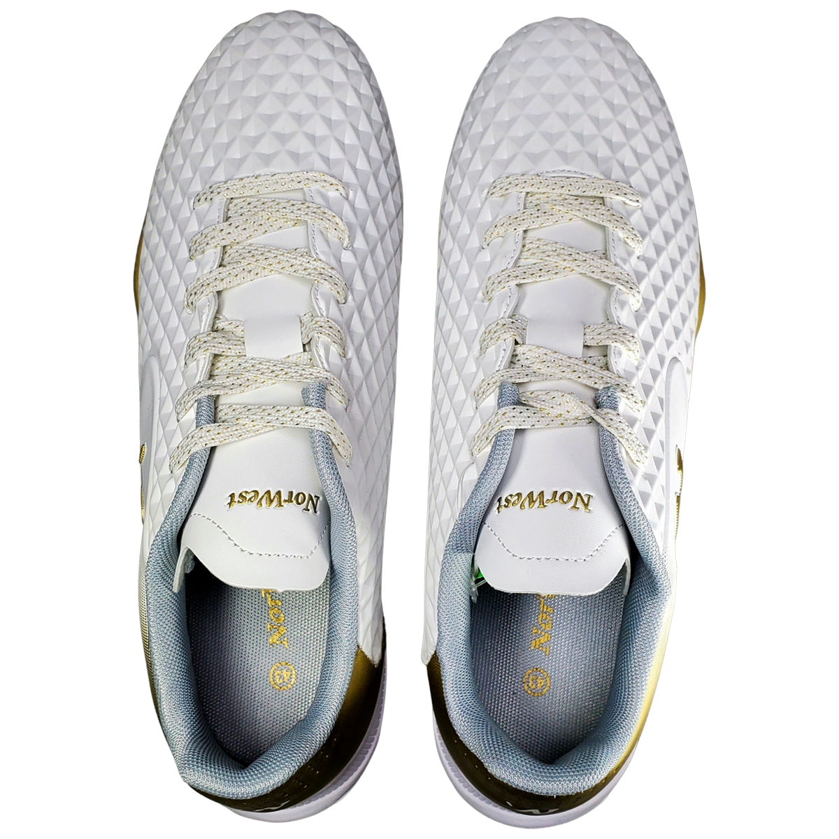 Zapatilla De Fútbol Norwest Blanco y Dorado Capitano TF-6