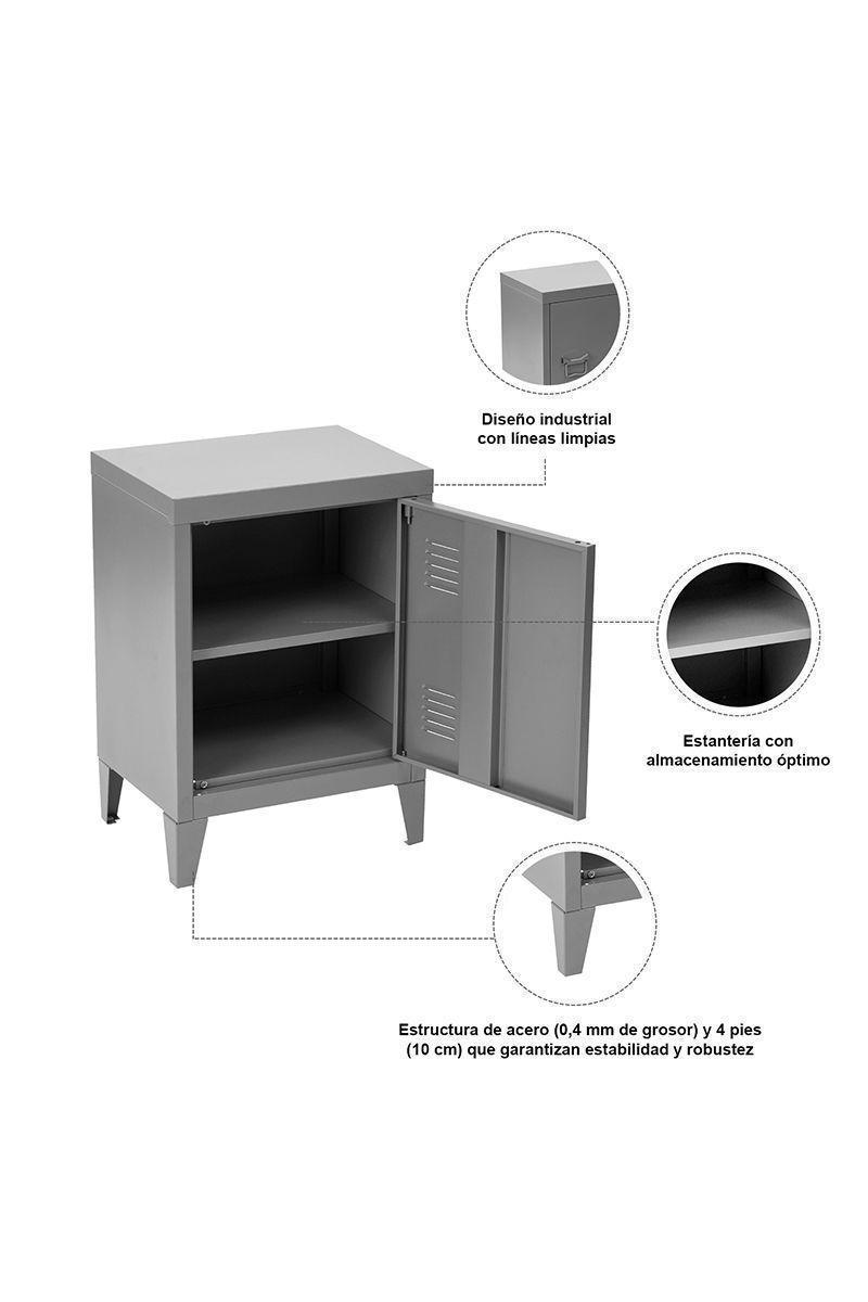 Velador Mesa Auxiliar Estante Metal 57.5x30.5x40.5-4
