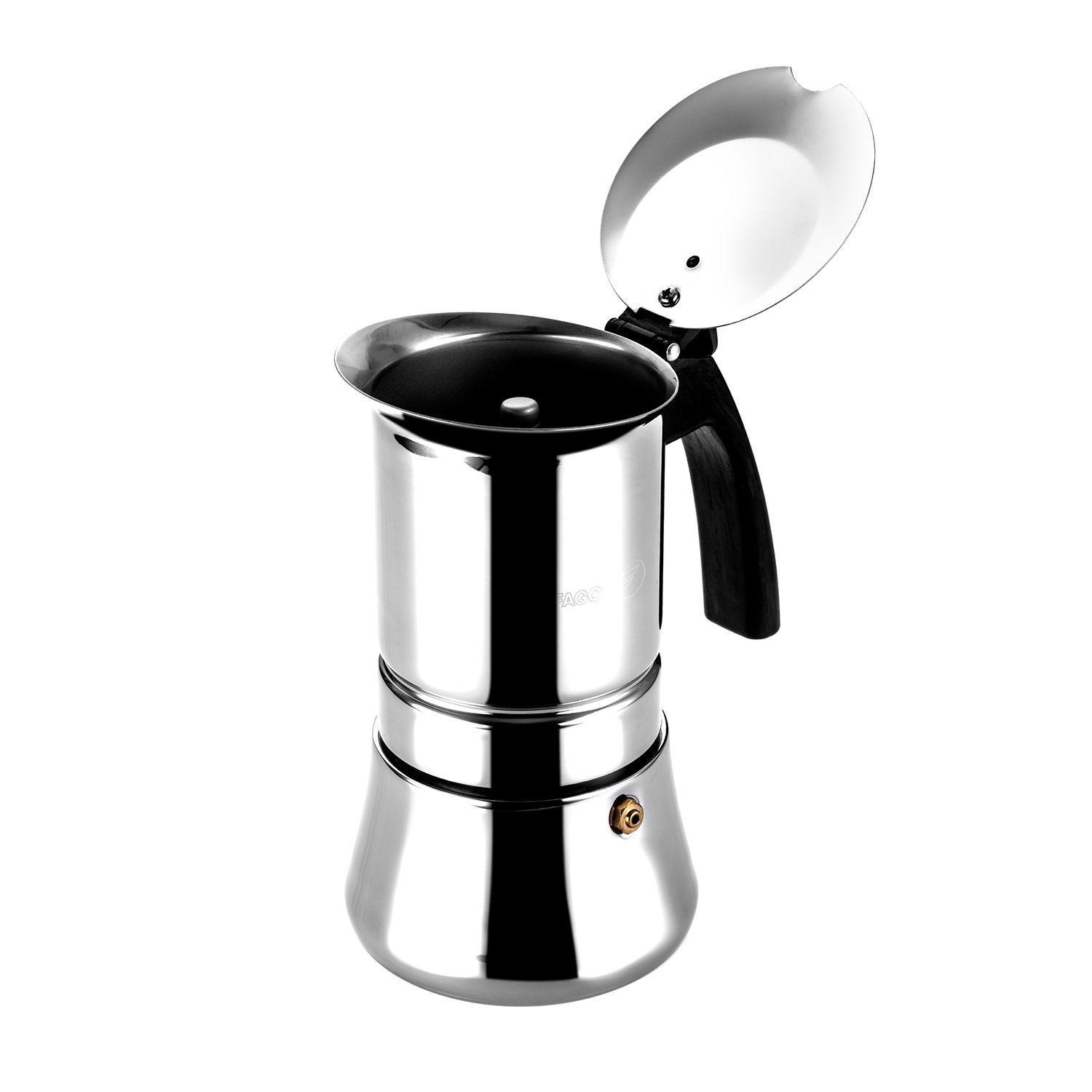 Cafetera italiana de acero inoxidable 6 Tazas Étnica Fagor-3
