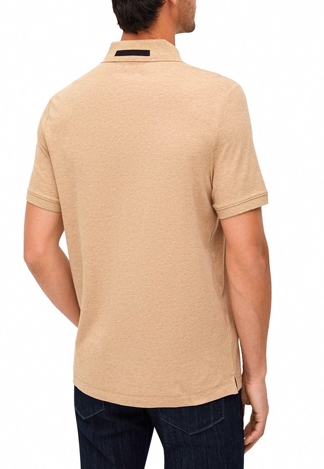 Polera polo piqué camel-1