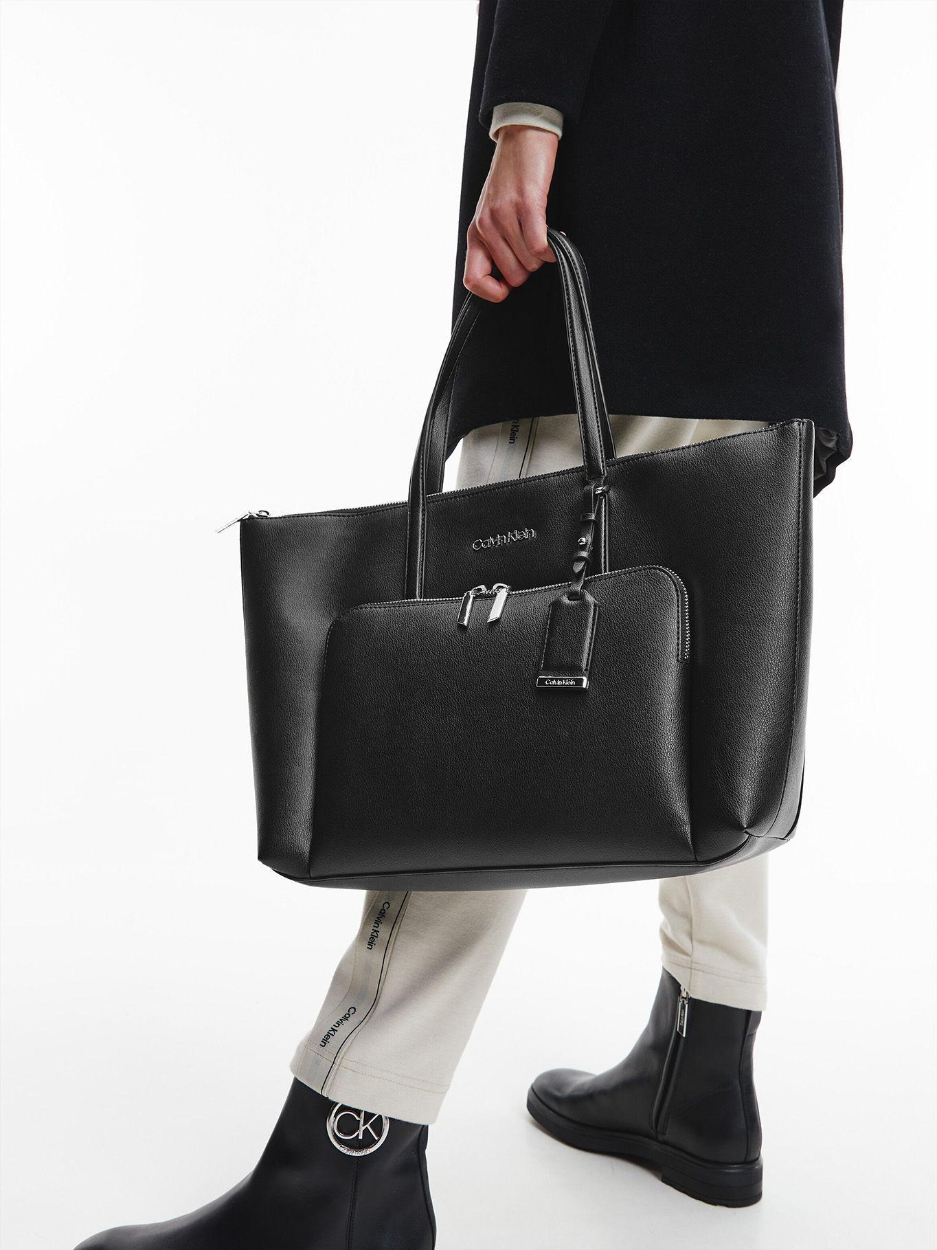 Cartera Tote Ck Must Pocket Negro Calvin Klein-3