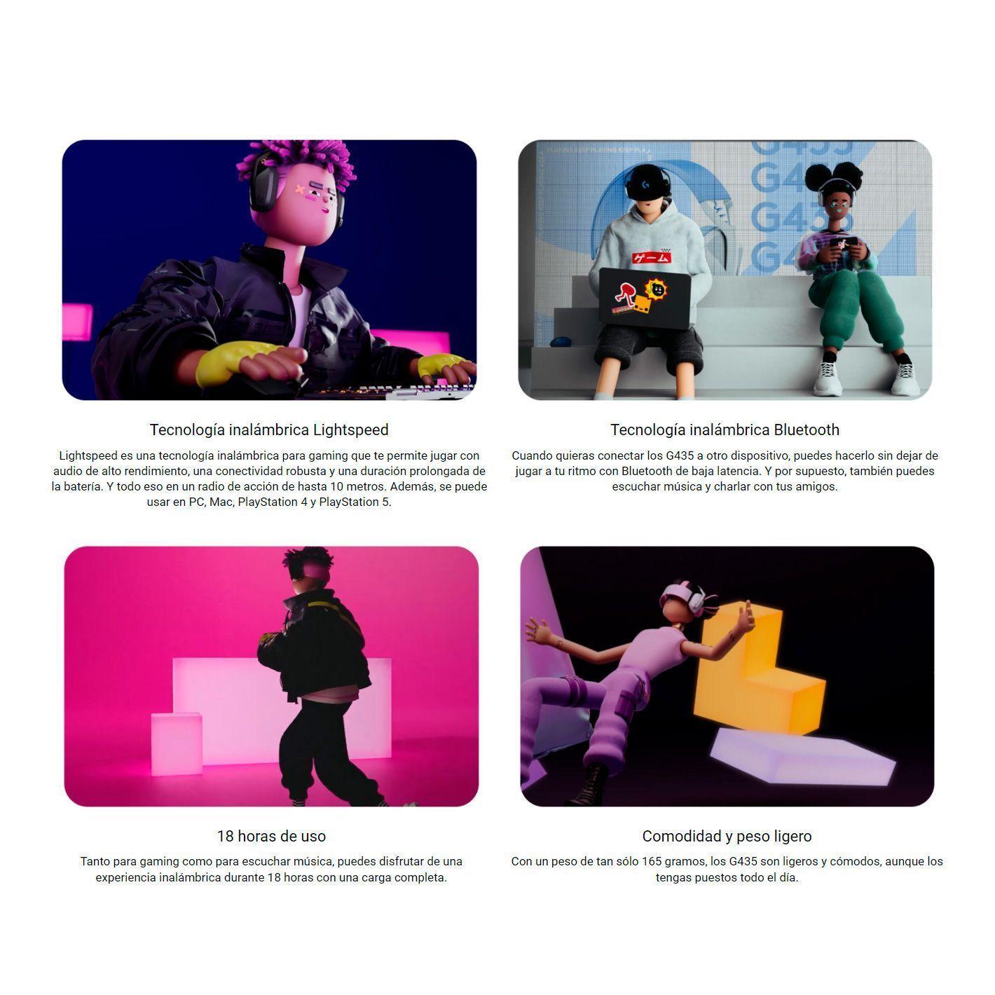 Audífonos Gamer Logitech G435-7