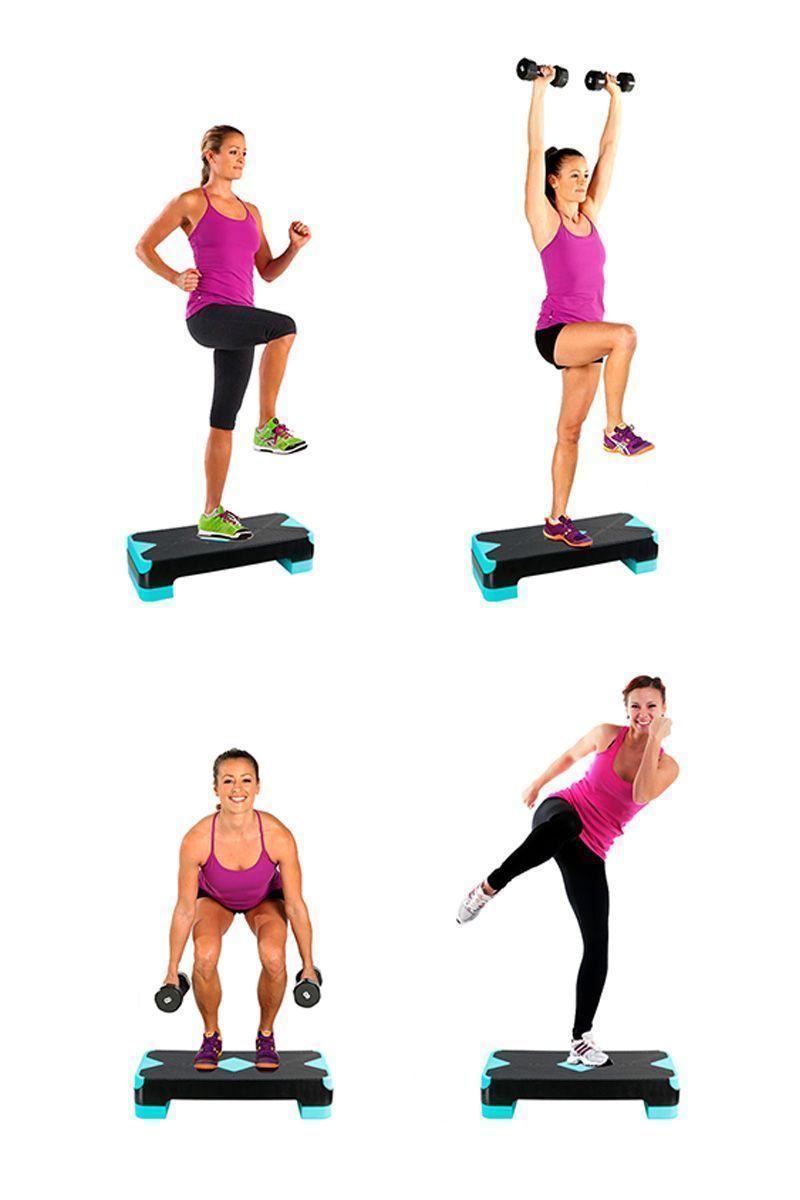 Step Aeróbico Fitness Celeste-1