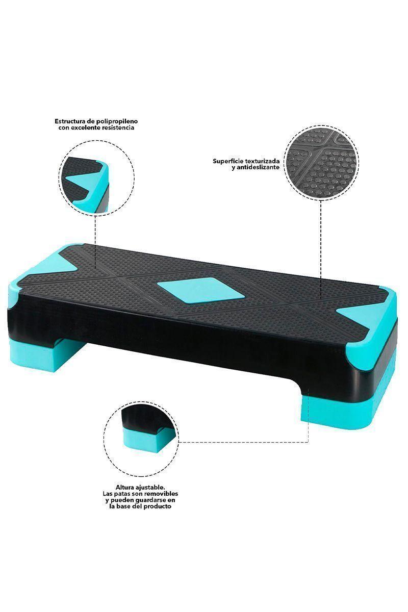 Step Aeróbico Fitness Celeste-3
