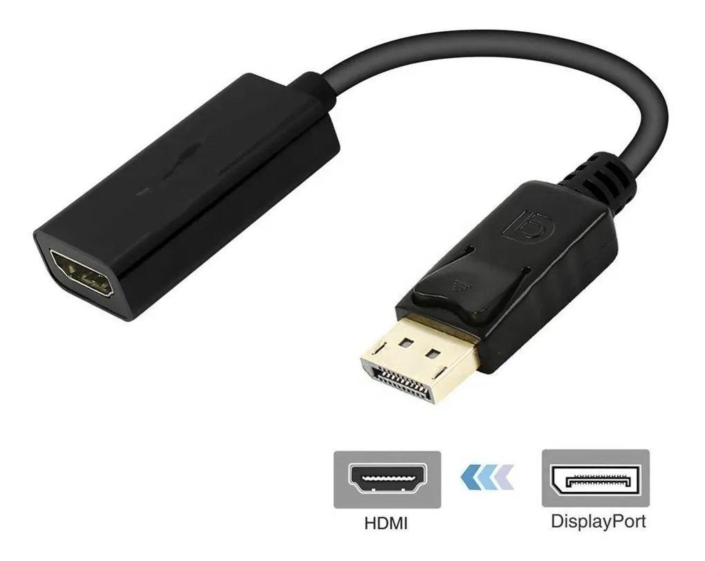 Cable Adaptador Displayport A Hdmi - Dp A Hdmi Negro-1
