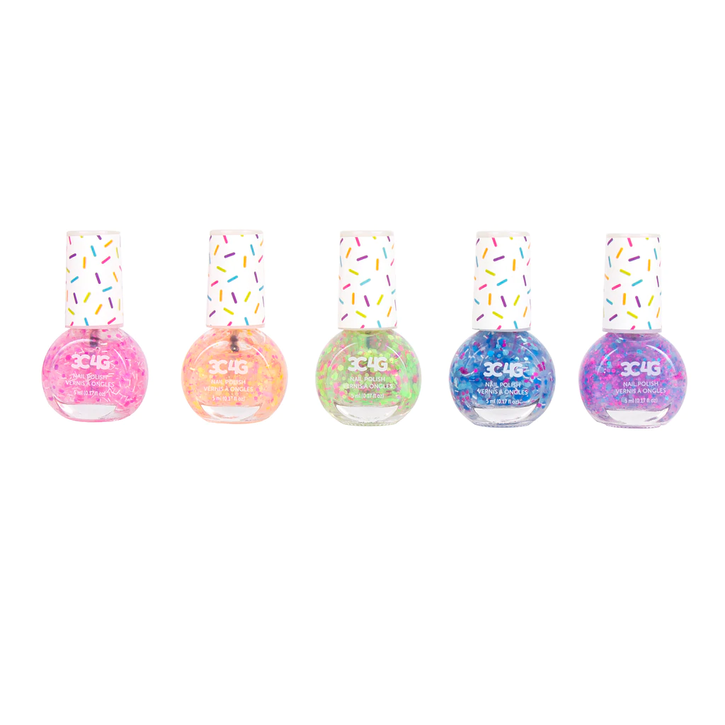 Set 5 esmaltes de uñas para niñas confetti Make it real-4