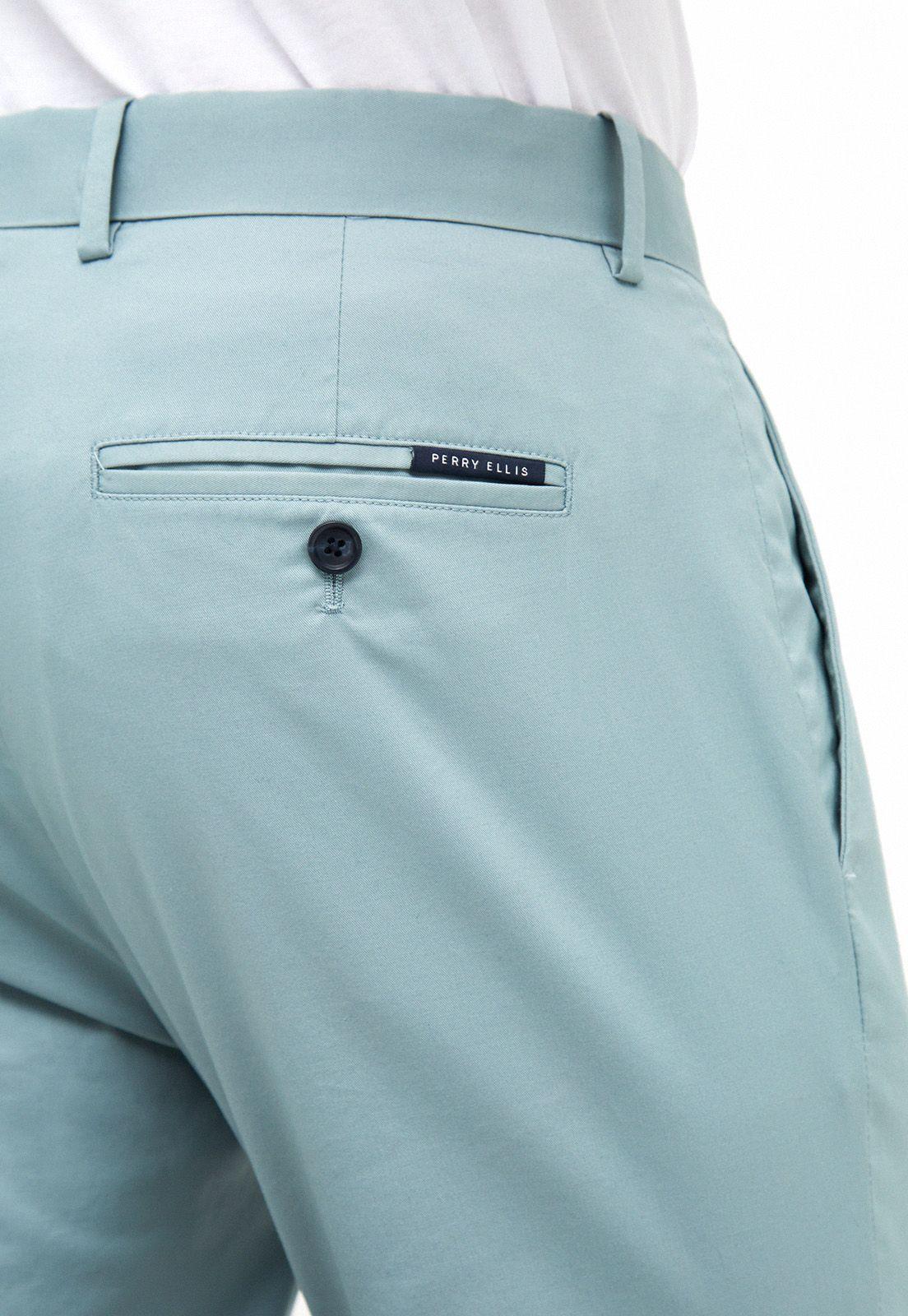 Pantalón liso slim fit verde-2