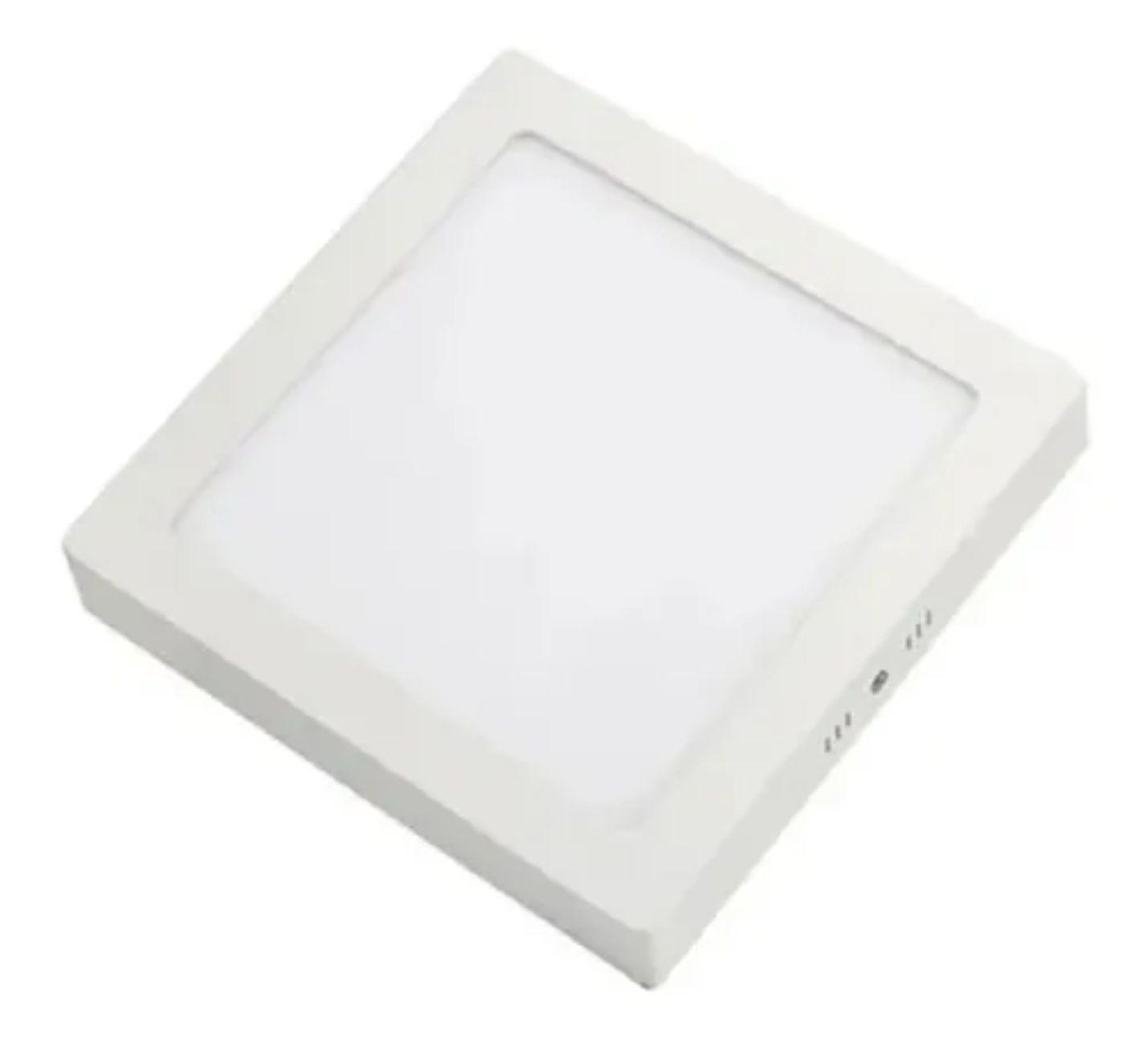 Foco Panel Plafón Led 18w Sobrepuesto cuadrado Frio-0
