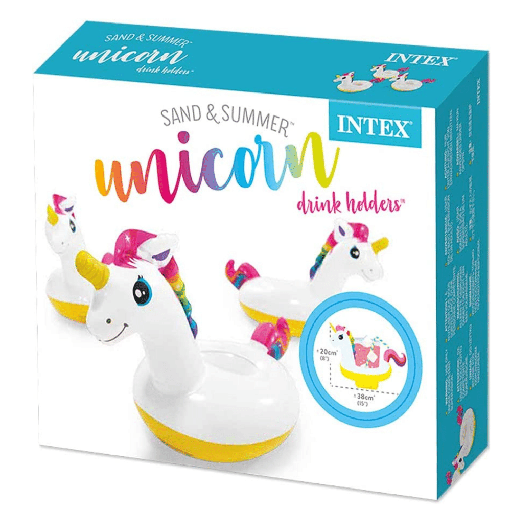 Posavasos Inflable Unicornio Pack 3 u-2