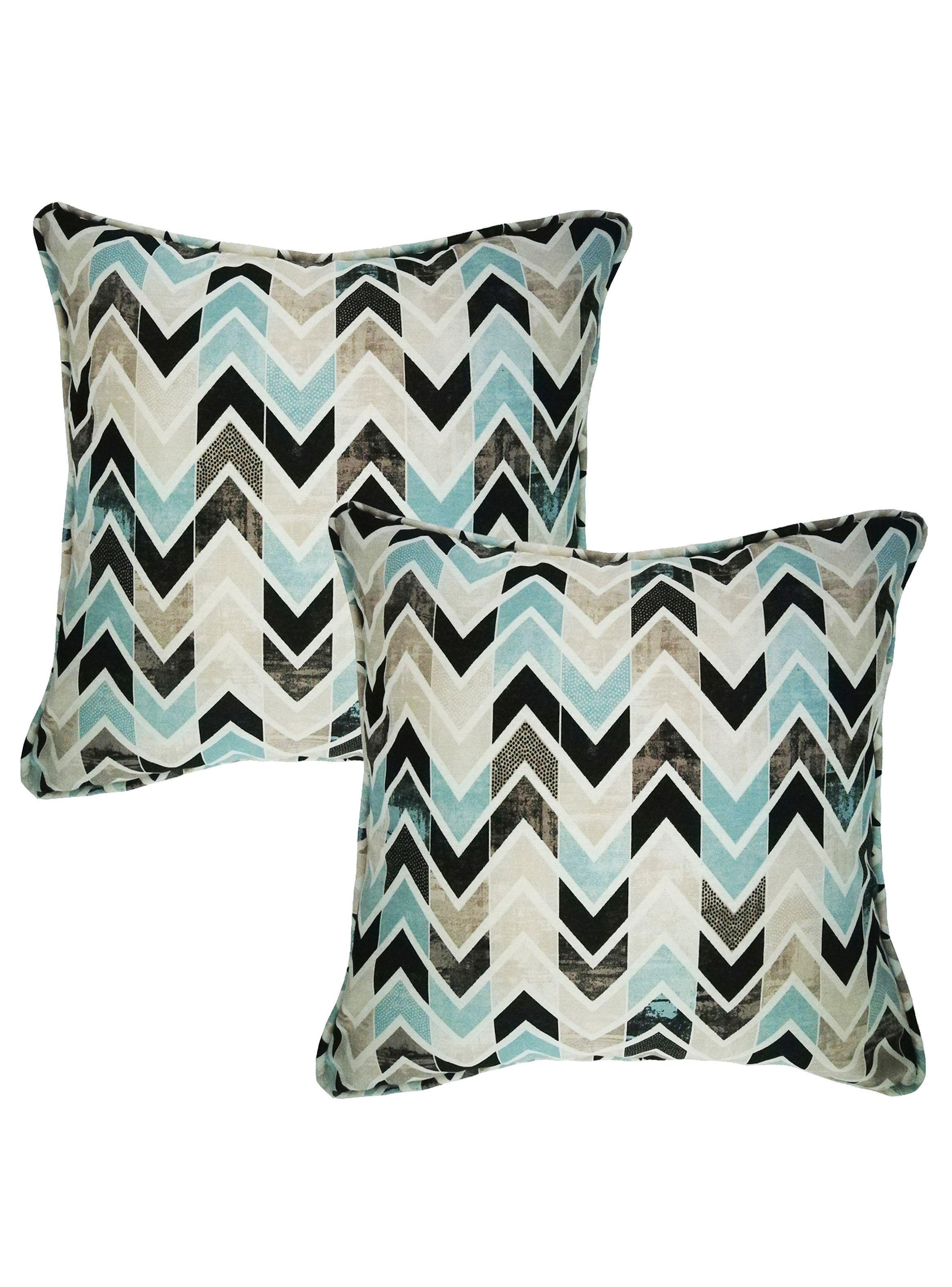 Pack 2 Cojines 45x45 cm Estampado Celeste Geométrico-0