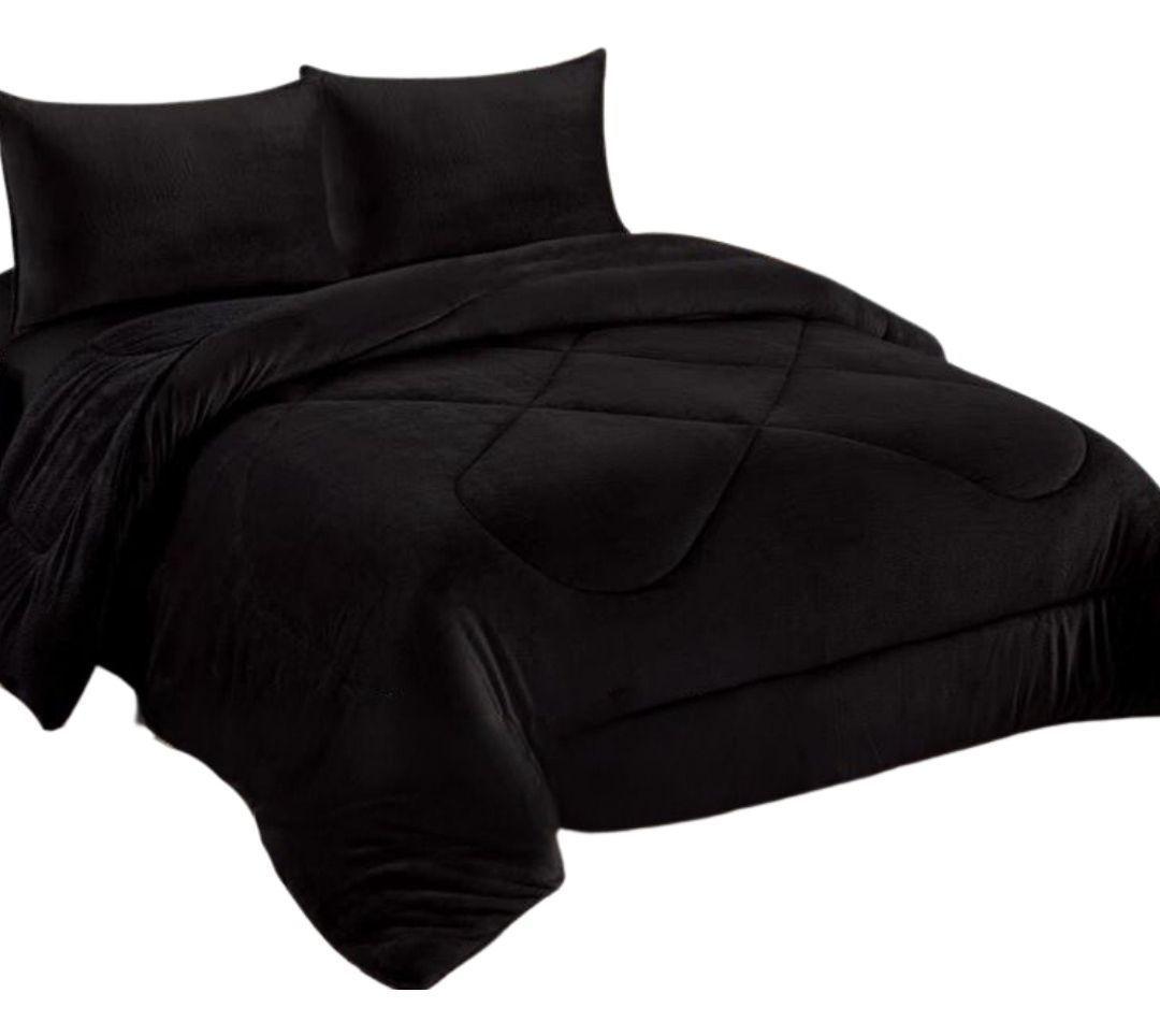 Cobertor Plumon Plush Con Chiporro De 2 Plazas-0