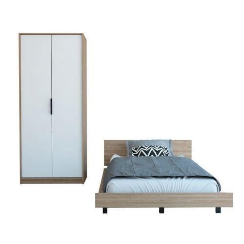 Cama 1,5 Plaza + Closet 2 P -miel. Tuhome-0