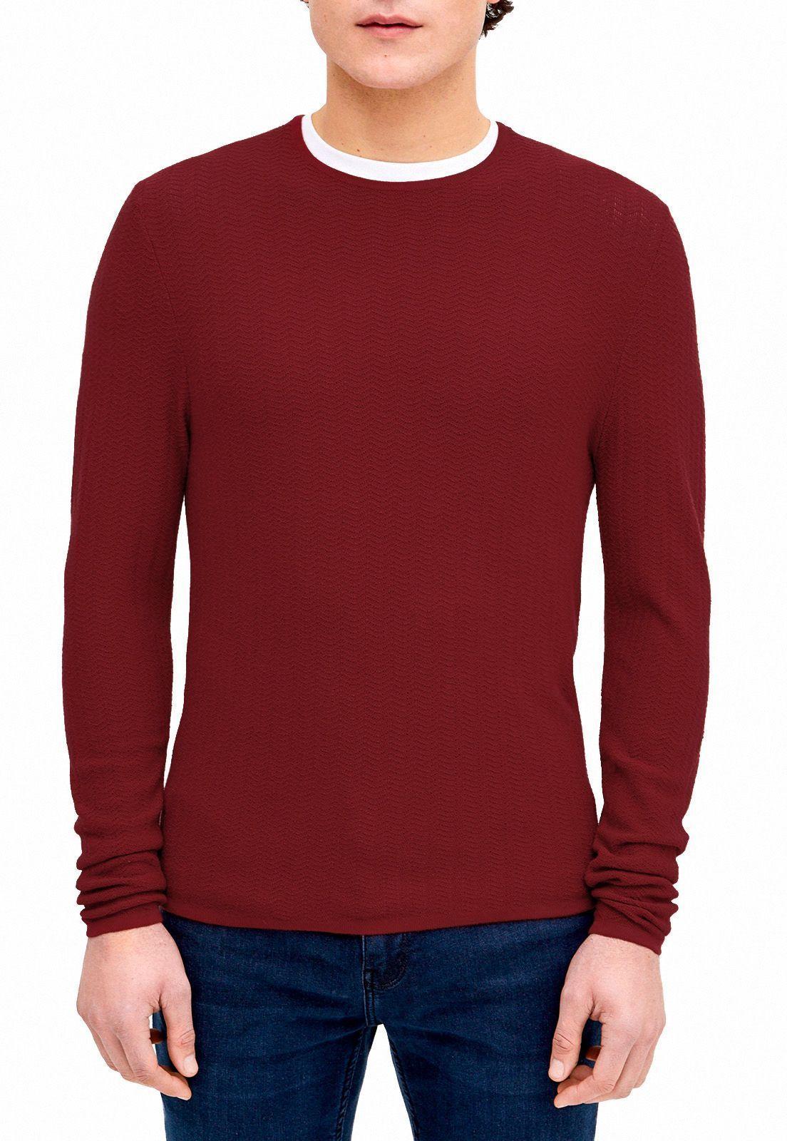 Sweater casual textura rojo-0