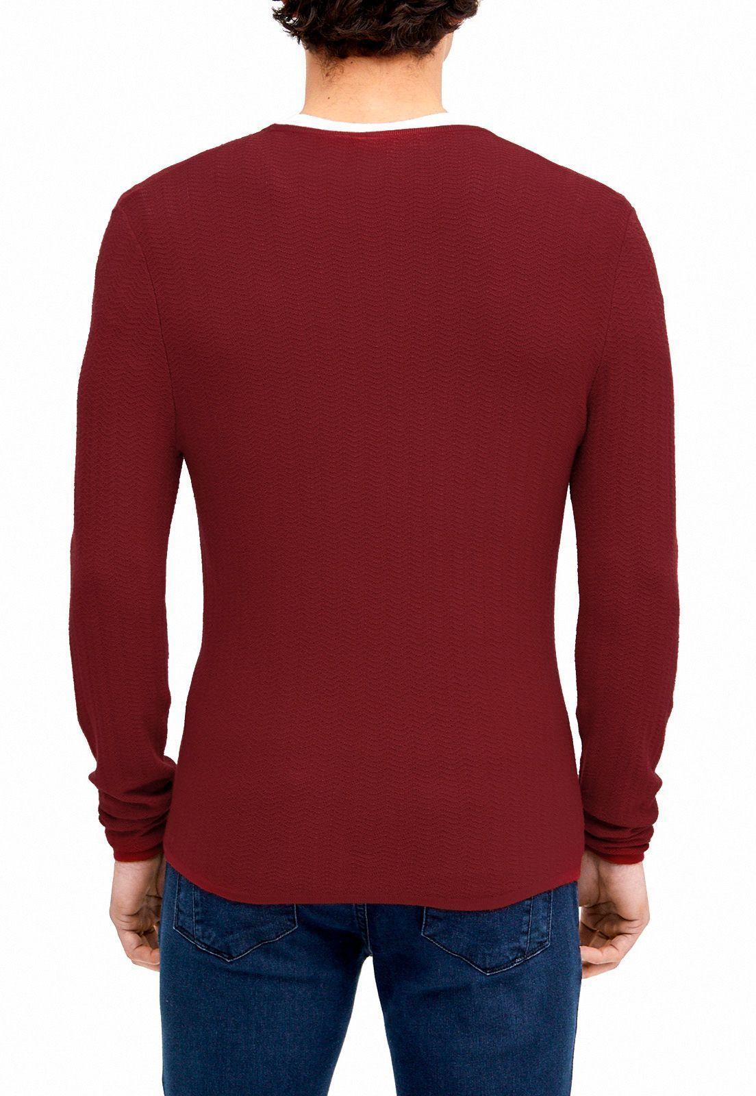 Sweater casual textura rojo-2