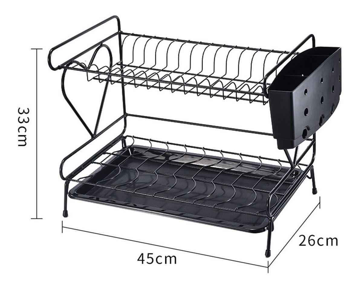 ESCURRIDOR SECA PLATO METAL NEGRO CORAZON -1