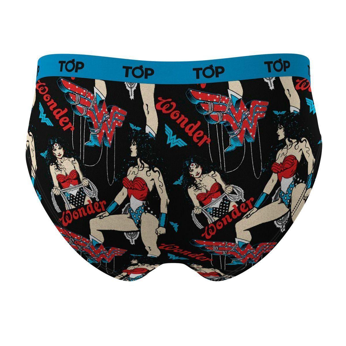 Calzón Bikini Algodón Pack 3 Wonder Woman C1 Top-2