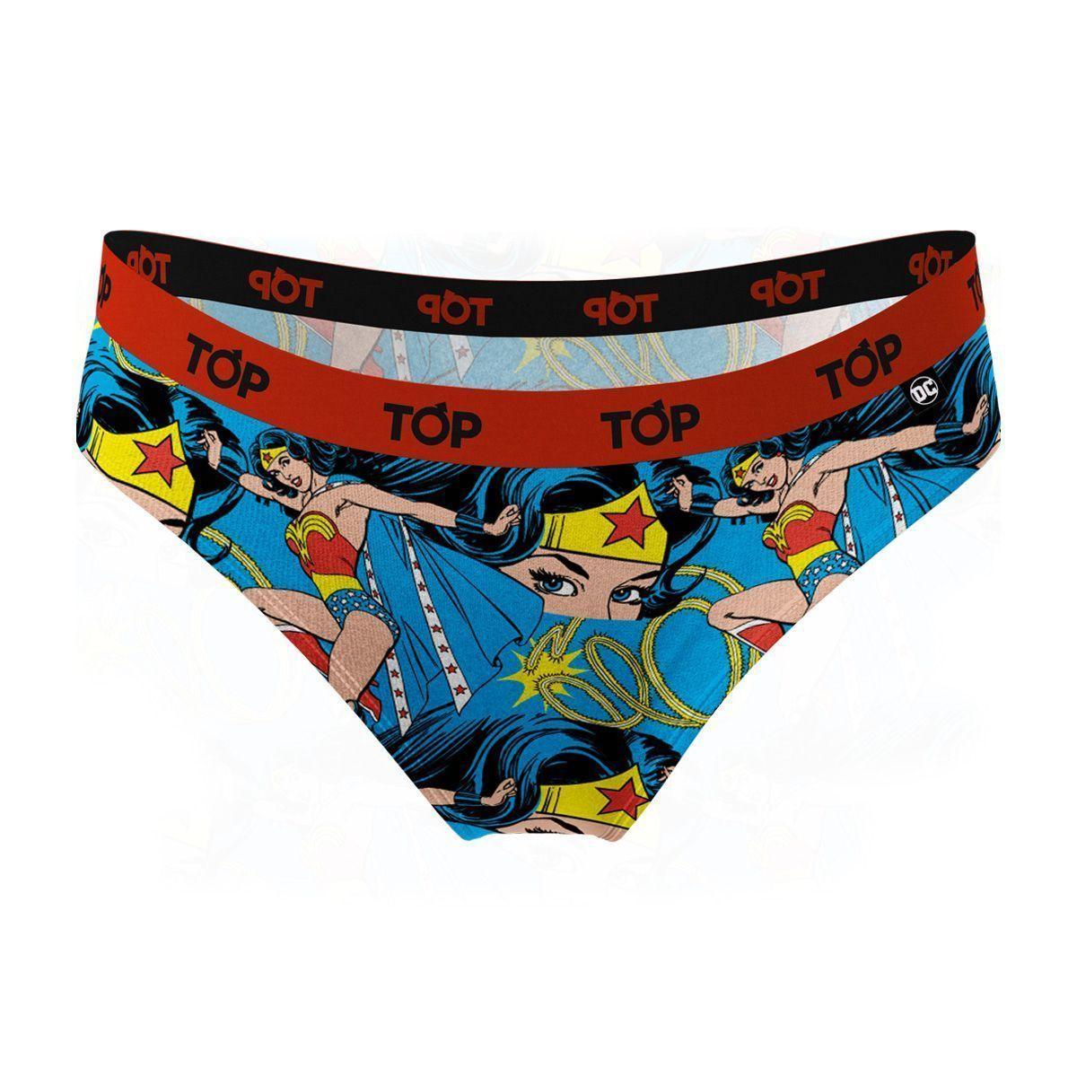 Calzón Bikini Algodón Pack 3 Wonder Woman C1 Top-5