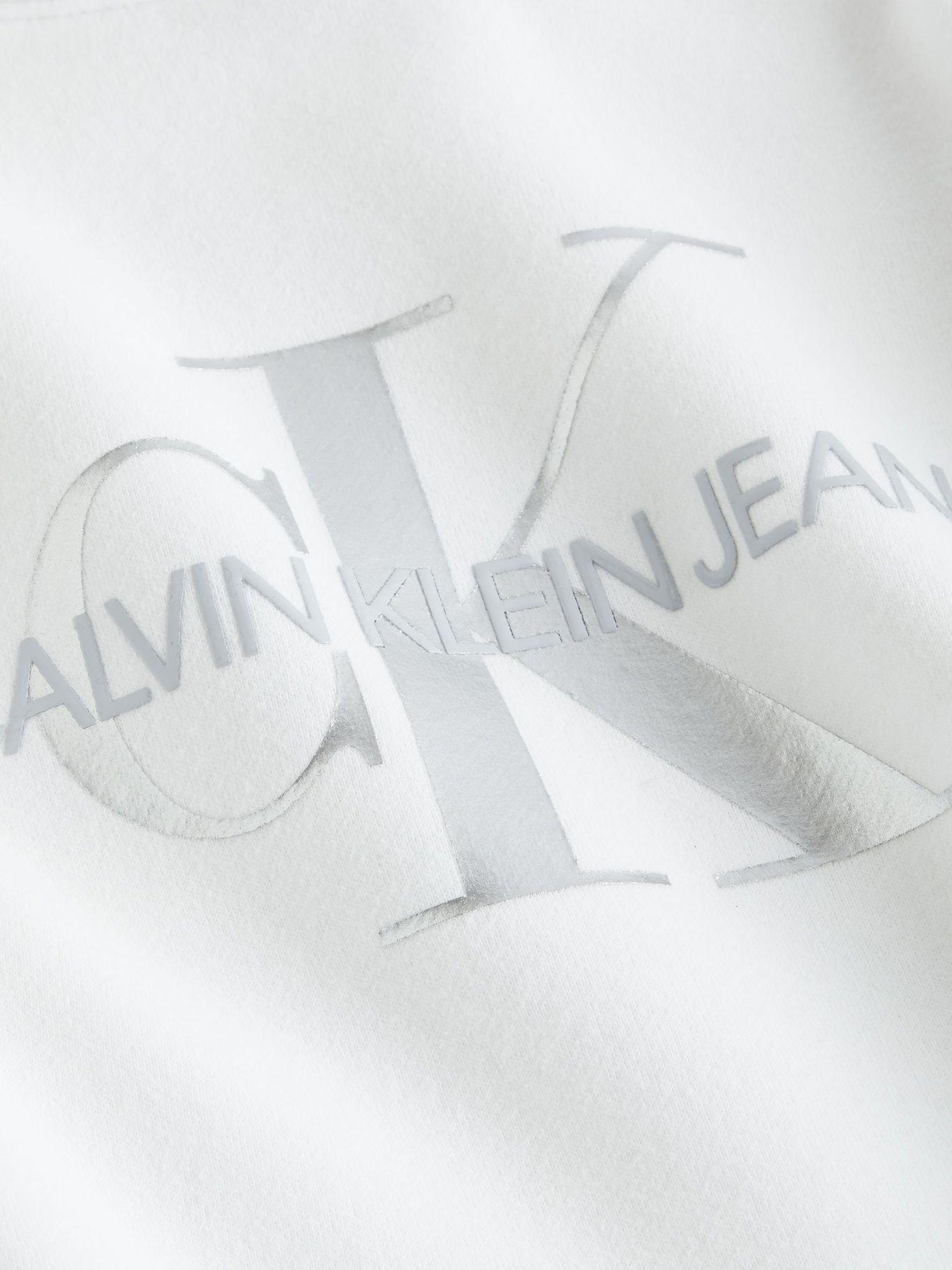 Hoodie Glossy Monogram Blanco Calvin Klein-1