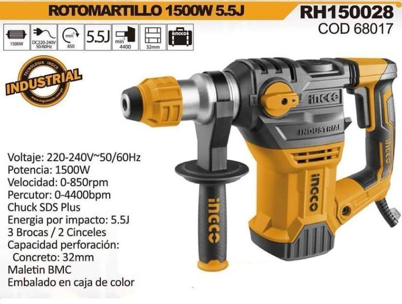 Rotomartillo Eléctrico Sds Plus Ingco 1500 W Indus-3
