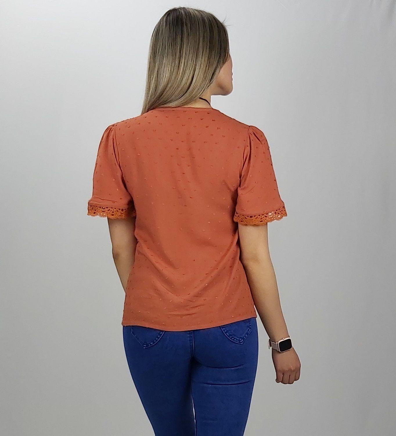 Bluson abotonado jacquard m/c terracota-2