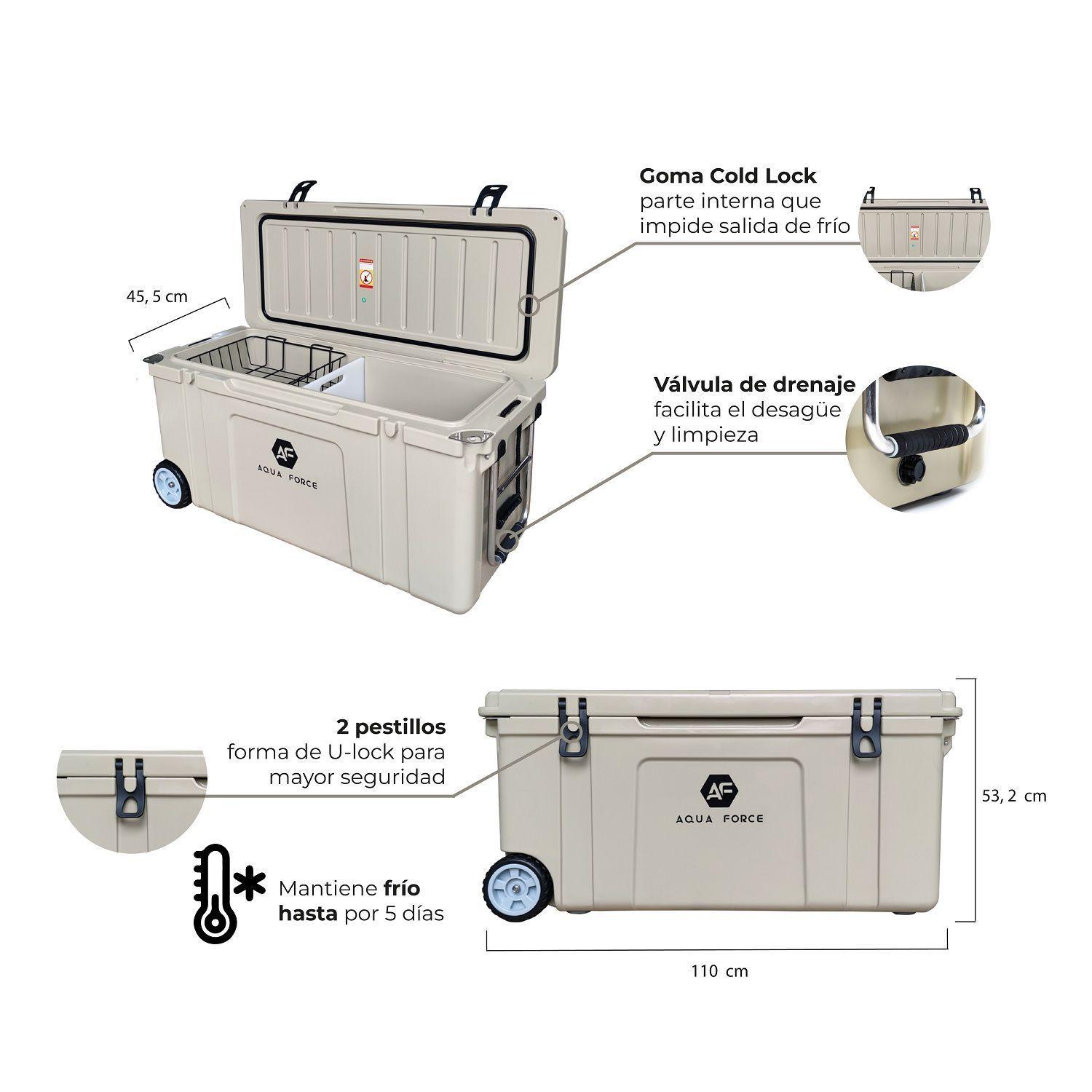 Cooler Seychelles 127QT Ruedas-1