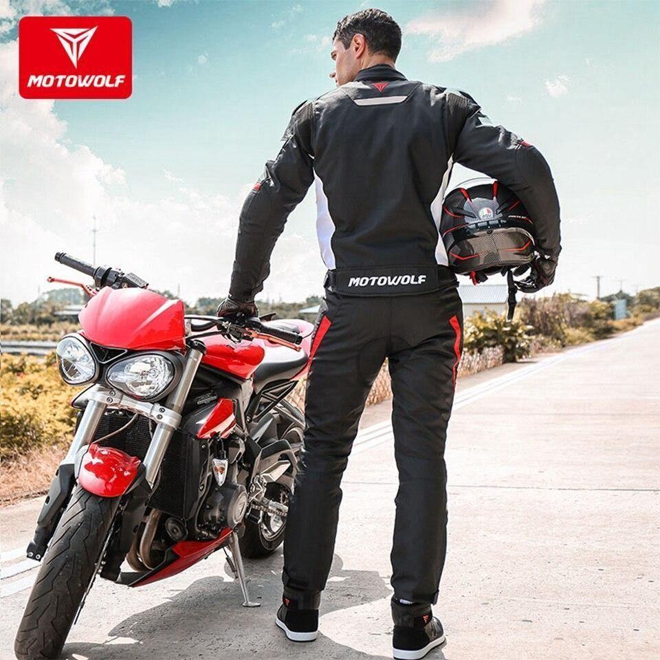 Chaqueta para motociclismo Oxford 610D Motowolf 0509 - Rojo-4