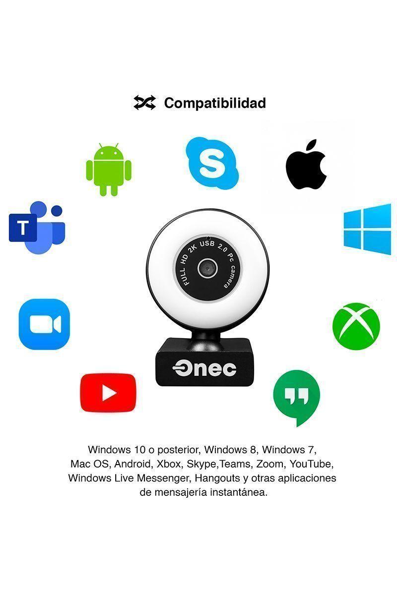 Web Cam Tik Tok 2560P 2K Aro de Luz y Trípode-4