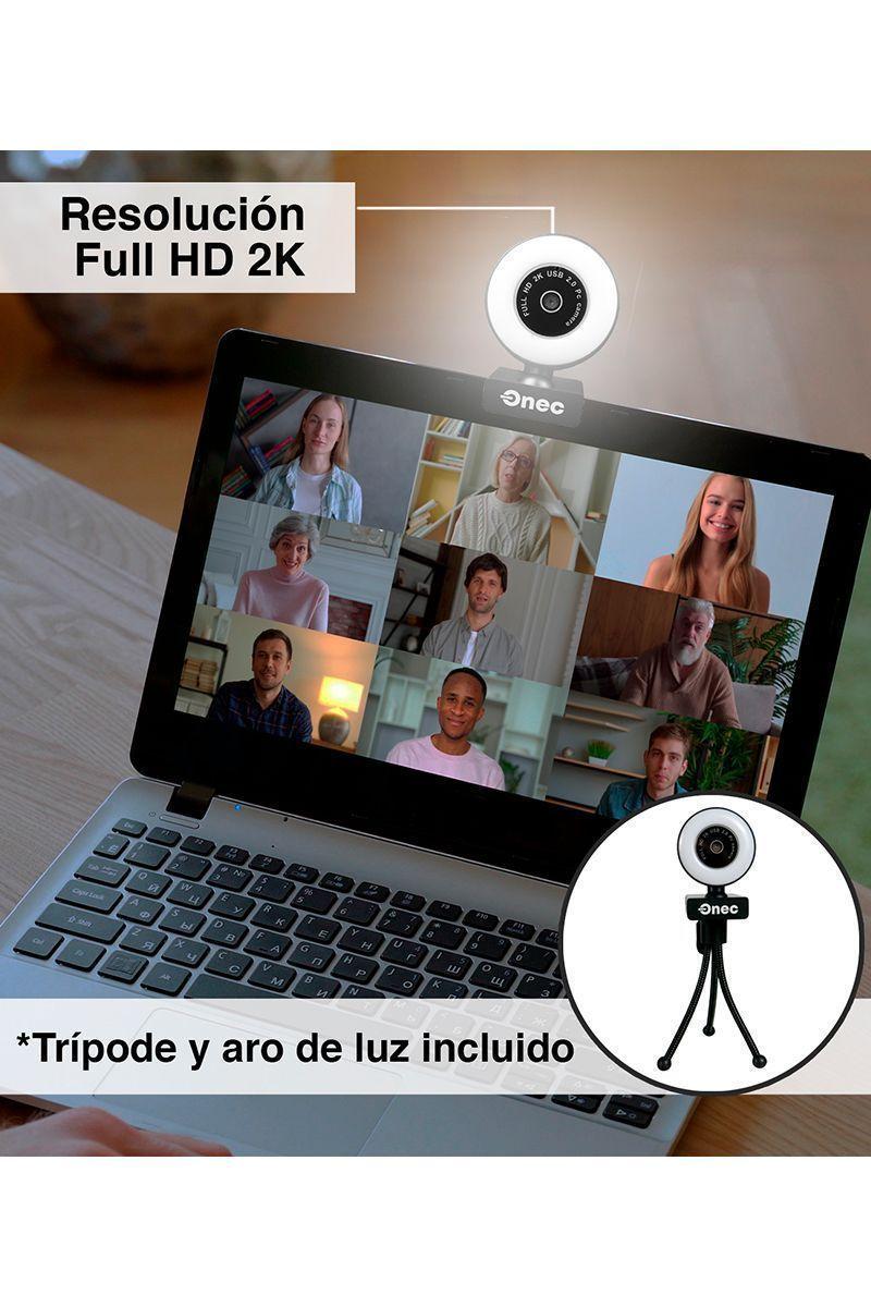 Web Cam Tik Tok 2560P 2K Aro de Luz y Trípode-5