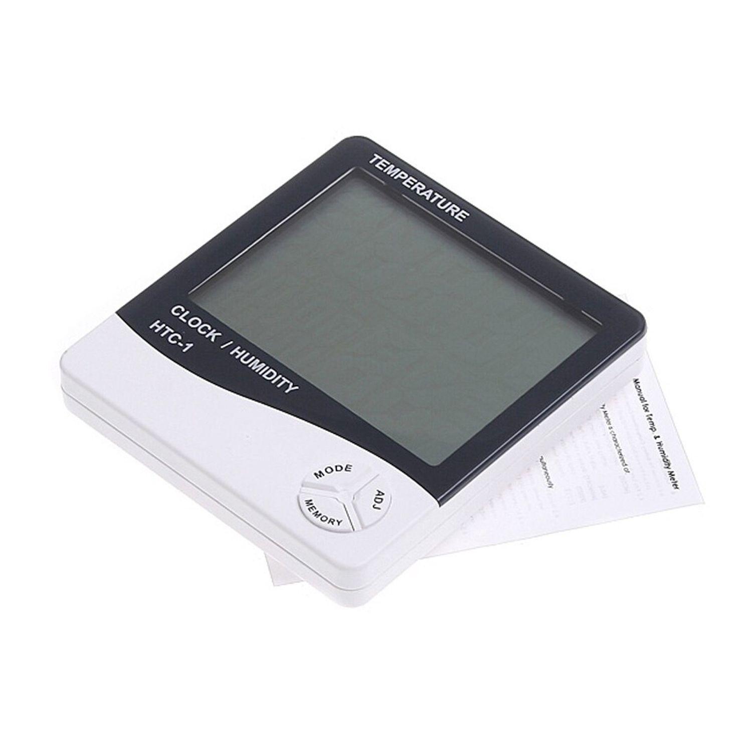 Medidor Para Temperatura y Humedad HTC-1 Incluye Reloj Alarma-4