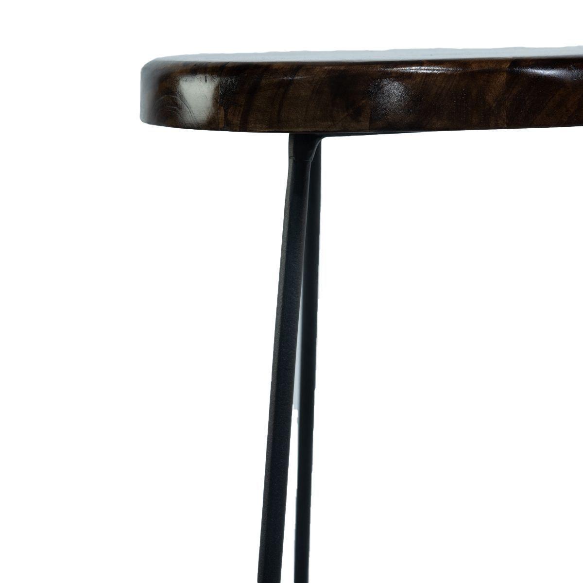 Taburete Madera de Mango y Metal-2
