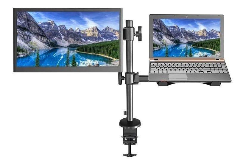 Soporte Monitor Y Notebook Brazo Articulado Escritorio-2