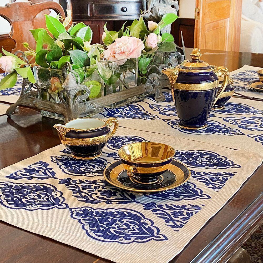 Set  Individuales linet natural Arabesque-2