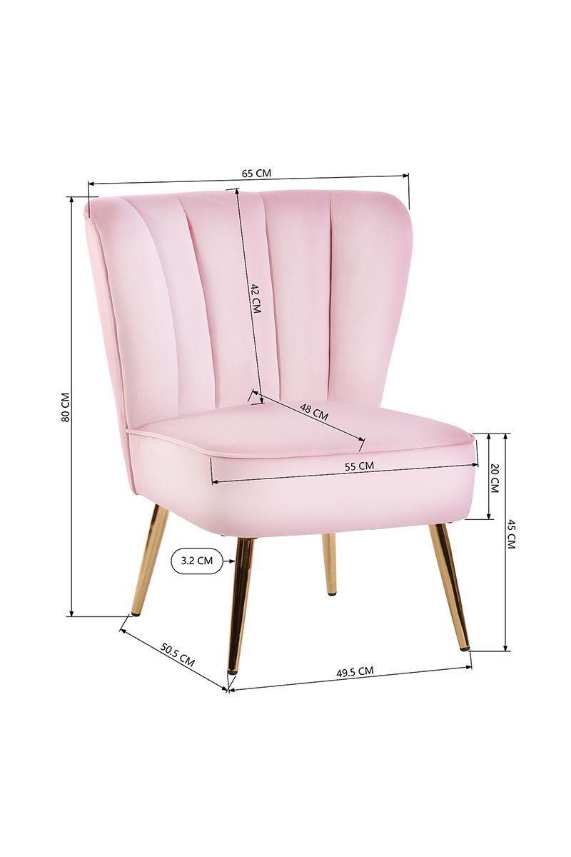 Sitial Amadeo con Patas Doradas Rosa-2