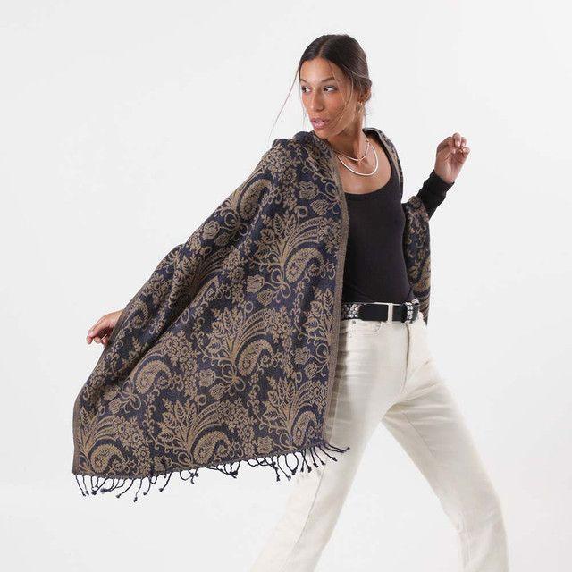 Pañuelo Jacquard Azúl Paisley Humana-2