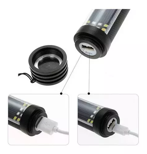 Linterna Led Recargable Solar T09 Rompe Vidrios -2