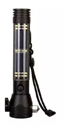 Linterna Led Recargable Solar T09 Rompe Vidrios -0