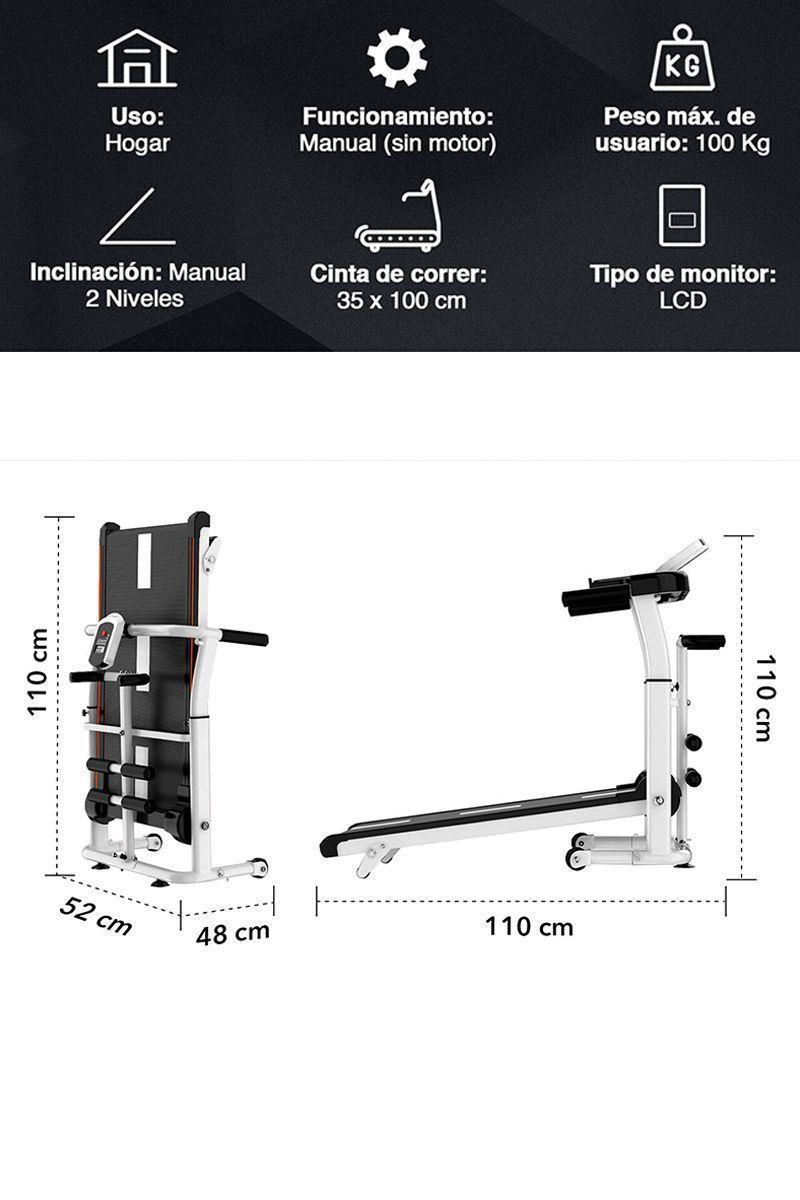 Trotadora Caminadora Plegable Plus Home Fitness-1