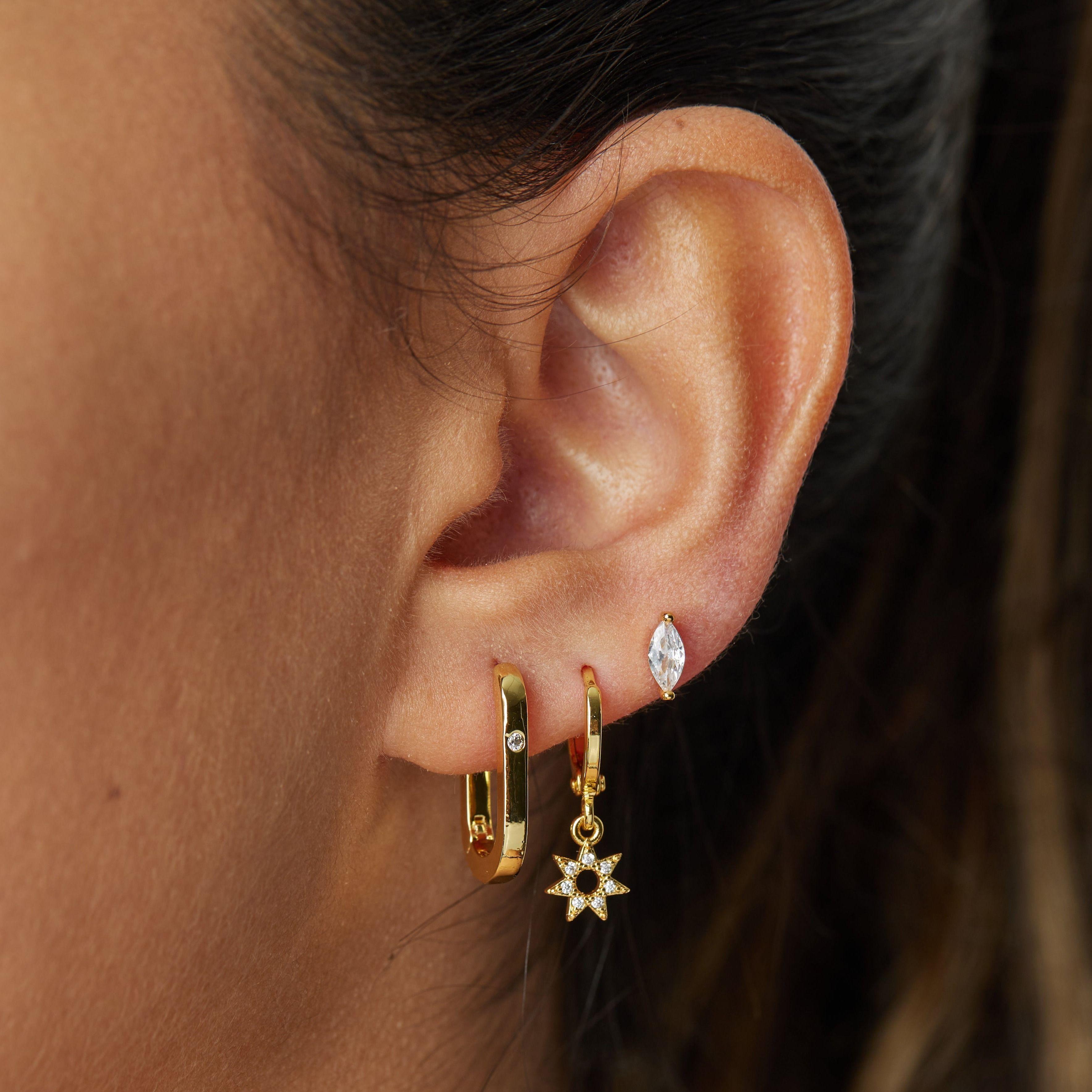 Aros Argollas Gala bañadas en oro Hadara Joyas-1