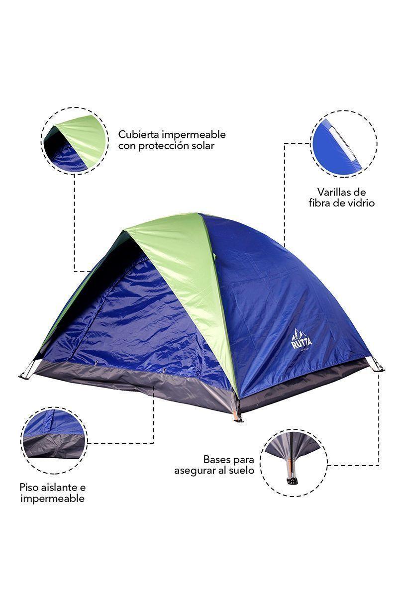 Carpa de Camping Fun para 2 Personas Azul-3