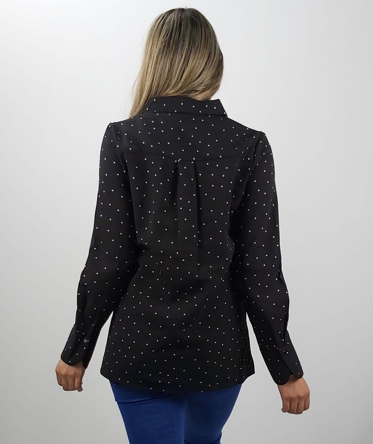Blusa lunares negro-2