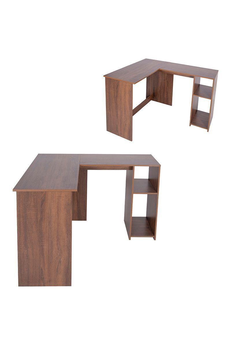 Escritorio Esquinero con 2 Repisas Roble-4