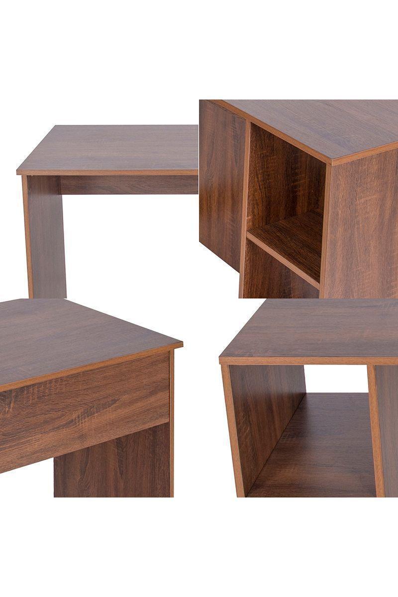 Escritorio Esquinero con 2 Repisas Roble-3