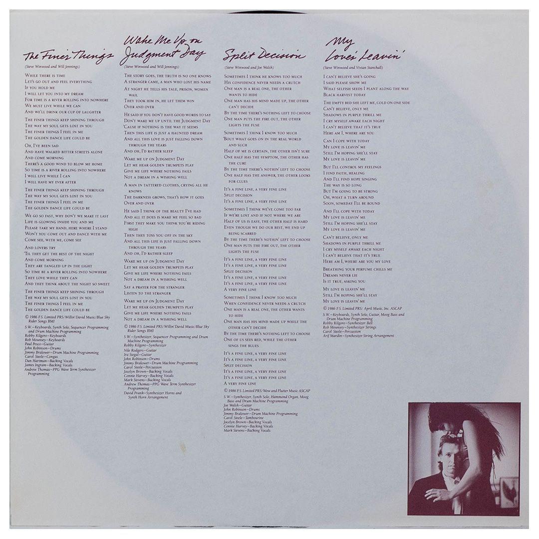 STEVE WINWOOD - BACK IN THE HIGH LIFE  VINILO USADO-3